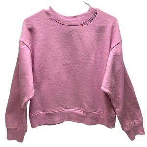 Victoria's Secret On Point Sweatshirt Women's Medium Pink VS I Love You Crewneck